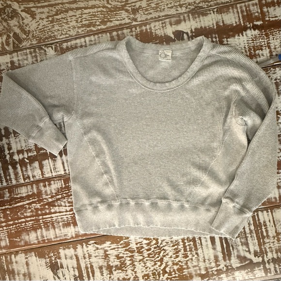 Aerie OFFLINE Waffle Knit Crewneck Sweatshirt XS - Picture 6 of 7